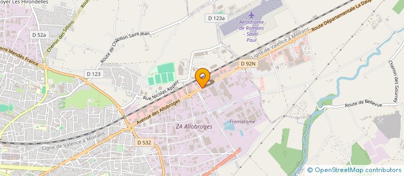 localisation de l'entreprise GIE DES ALLOBROGES  ROMANS-SUR-ISERE