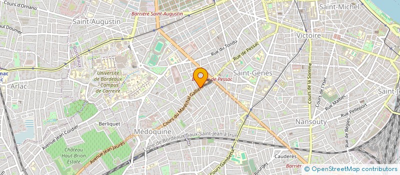 localisation de l'entreprise GIE DES ETABLISSEMENTS DE SANTE PRIVES A BUT NON LUCRATIF GIRONDINS  BORDEAUX