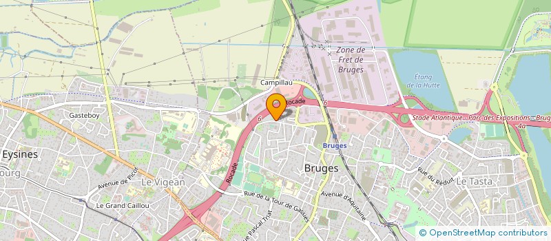 localisation de l'entreprise GIE DES PRATICIENS CLINIQUE JEAN VILLAR à BRUGES