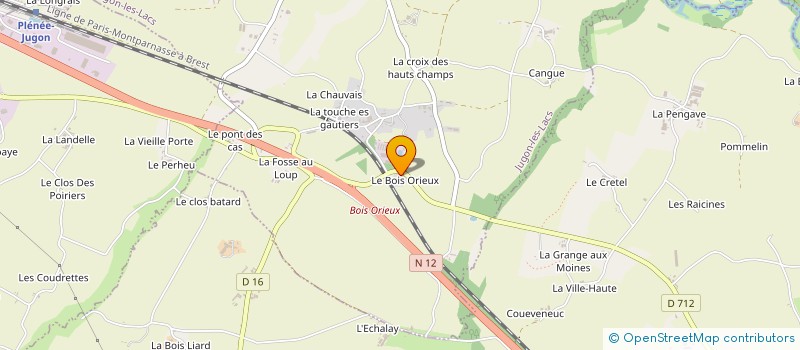 localisation de l'entreprise GIE DU BOIS ORIEUX à JUGON-LES-LACS