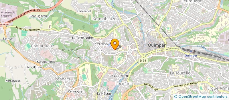 localisation de l'entreprise GIE DU CENTRE COMMERCIAL GEANT CORNOUAILLE à QUIMPER