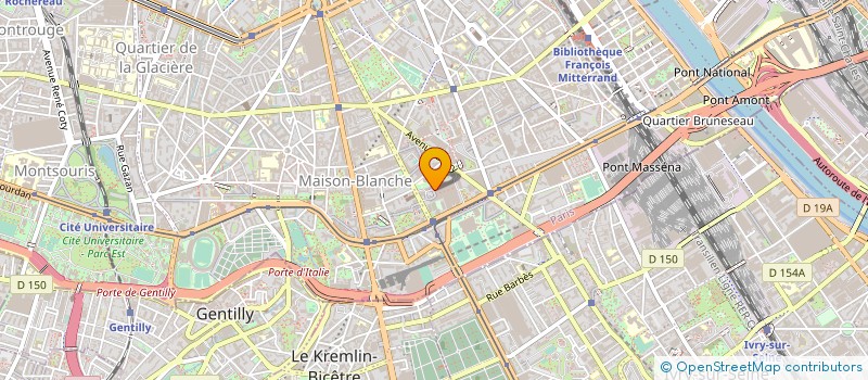 localisation de l'entreprise GIE DU CENTRE COMMERCIAL MASSENA à PARIS
