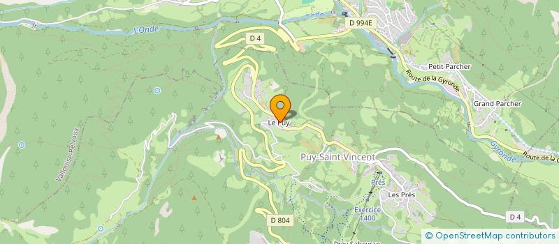 localisation de l'entreprise GIE E.S.I.  PUY SAINT VINCENT