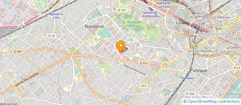 localisation de l'entreprise GIE G3M à NANTERRE