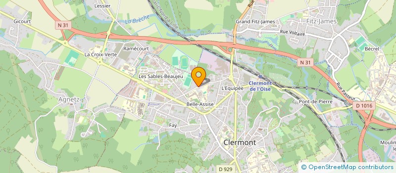 localisation de l'entreprise GIE GEOMETRES BEAUVAIS CLERMONT ST JUST à CLERMONT