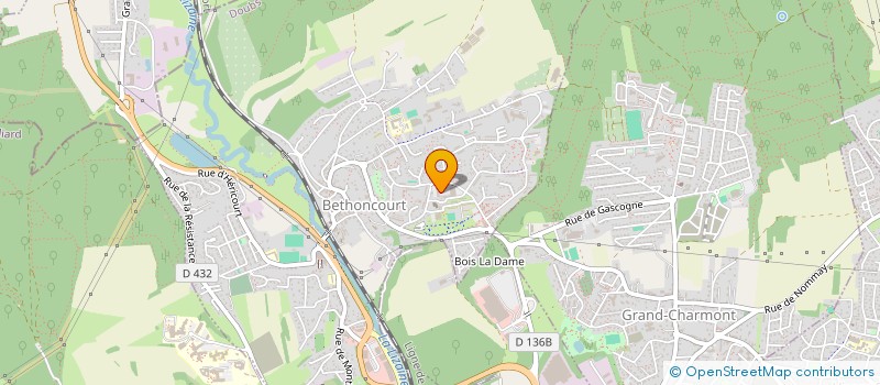 localisation de l'entreprise GIE GIPHAR FRANCHE-COMTE à BETHONCOURT