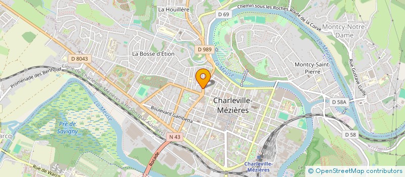 localisation de l'entreprise GIE GROUPEMENT DES ORGANISMES DE FORMATION DE L'INDUSTRIE DE CHAMPAGNE-ARDENNE  CHARLEVILLE-MEZIERES