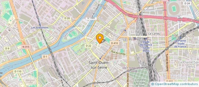 localisation de l'entreprise GIE IMAGERIE DU LANDY à SAINT-OUEN-SUR-SEINE