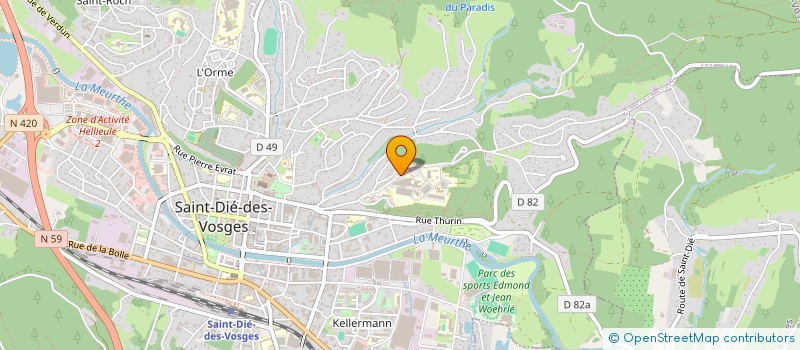 localisation de l'entreprise GIE IMAGERIE MEDICALE DU MASSIF DES VOSGES  SAINT-DIE-DES-VOSGES