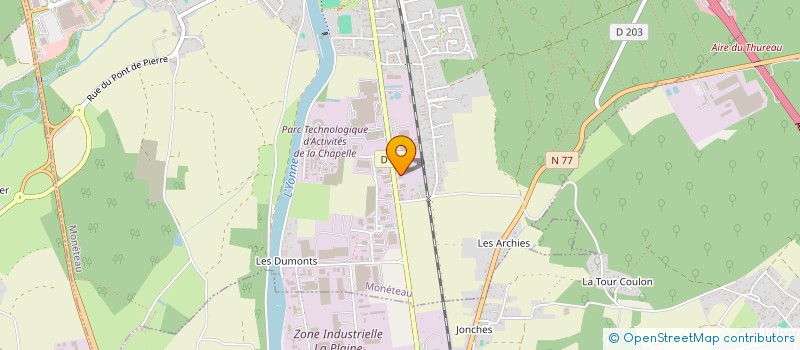 localisation de l'entreprise GIE INFRATEC à MONETEAU