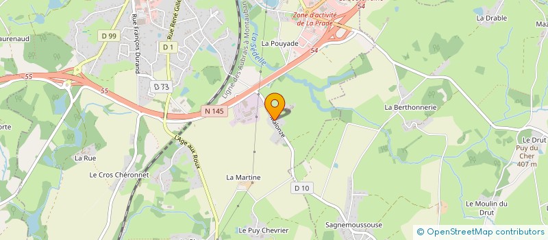 localisation de l'entreprise GIE JEUNES BOVINS LIMOUSINS à LA SOUTERRAINE