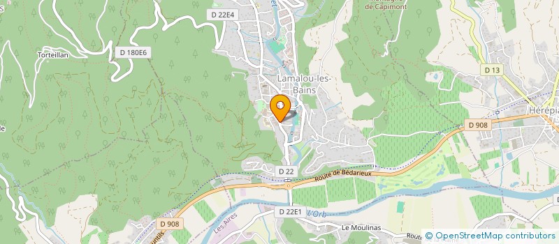 localisation de l'entreprise GIE LABOD'ORB à LAMALOU-LES-BAINS