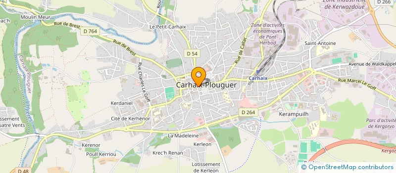 localisation de l'entreprise GIE LES HUIT CARHAIX à CARHAIX-PLOUGUER
