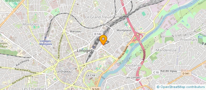 localisation de l'entreprise GIE LOCARNO  LIMOGES