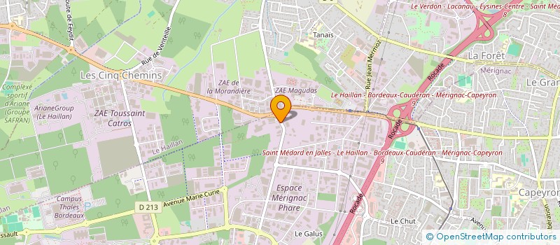 localisation de l'entreprise GIE MERIGNAC à MERIGNAC