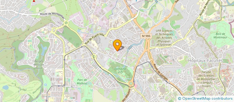 localisation de l'entreprise GIE OMEGA à MONTPELLIER
