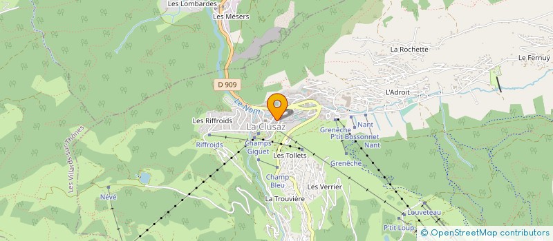 localisation de l'entreprise GIE PHARMACIES ALPES LEMAN à LA CLUSAZ
