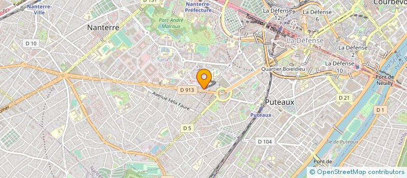 localisation de l'entreprise GIE POUR USINE INCINERATION ST OUEN à NANTERRE