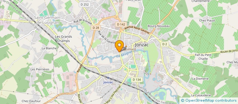 localisation de l'entreprise GIE QUADRABITAT à JONZAC