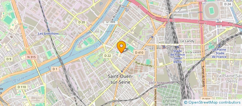 localisation de l'entreprise GIE SUPPORT IM93 à SAINT-OUEN-SUR-SEINE