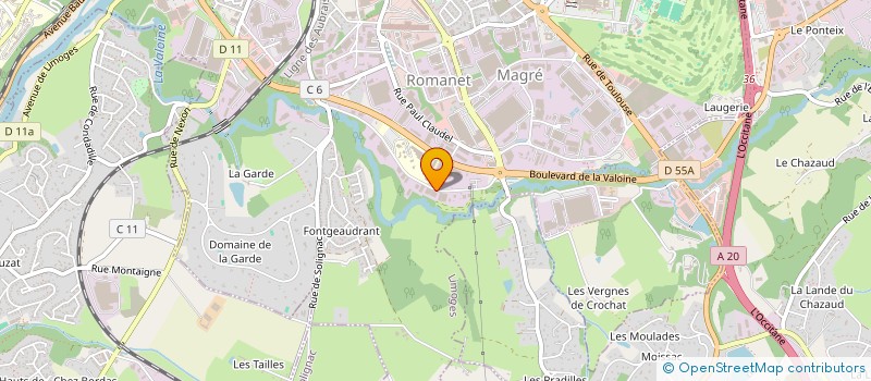 localisation de l'entreprise GIE TEGMA à LIMOGES