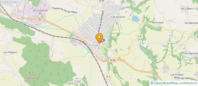 localisation de l'entreprise GIELLY IMMOBILIER à CHORGES