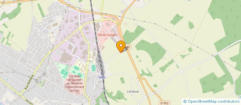 localisation de l'entreprise GIEN à GIEN