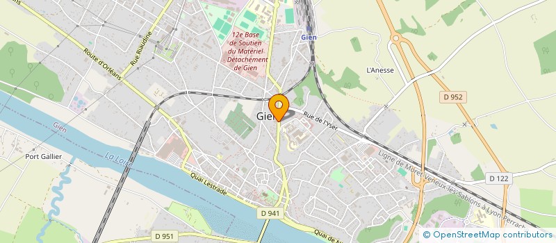 localisation de l'entreprise GIEN FORM à GIEN