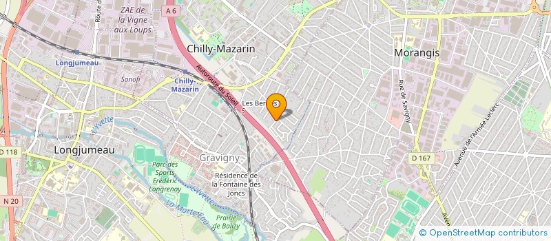 localisation de l'entreprise GIESSE IMMO à CHILLY-MAZARIN