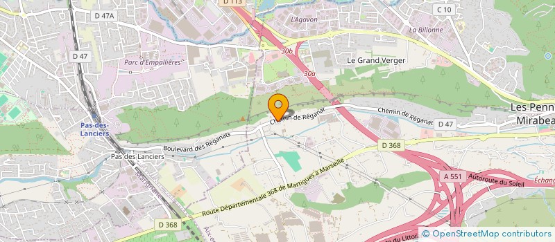 localisation de l'entreprise GIGA FERMETURES à LES PENNES-MIRABEAU