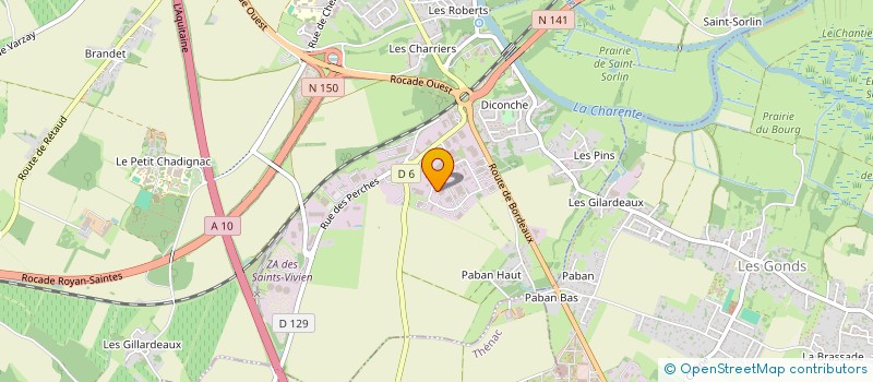 localisation de l'entreprise GIGATEX  SAINTES