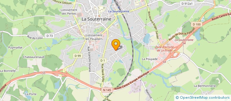 localisation de l'entreprise GIGONSOUT à LA SOUTERRAINE