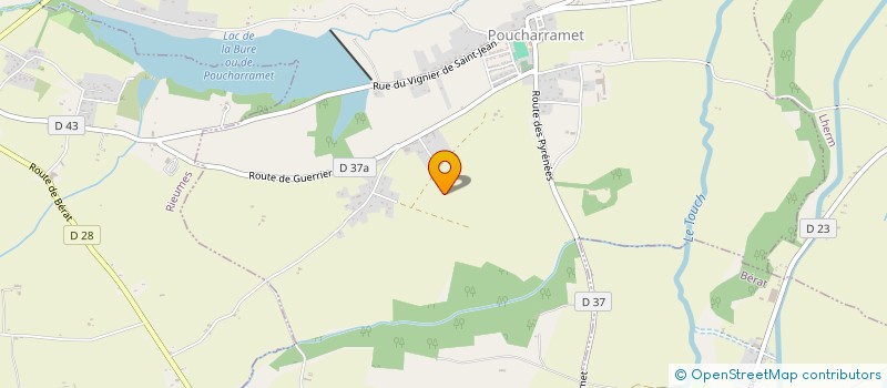 localisation de l'entreprise GILABERT ETANCHEITE à POUCHARRAMET