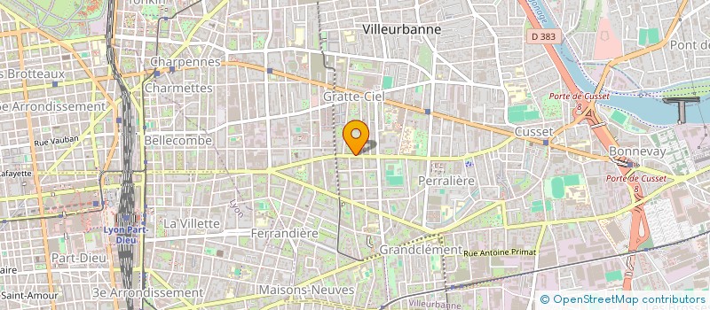 localisation de l'entreprise GILBER à VILLEURBANNE