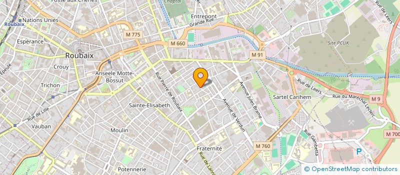 localisation de l'entreprise GILBERT DUFLOS ET COMPAGNIE à ROUBAIX