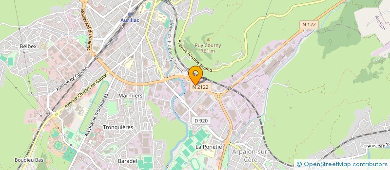 localisation de l'entreprise GILBERT FERRIERES SA à AURILLAC