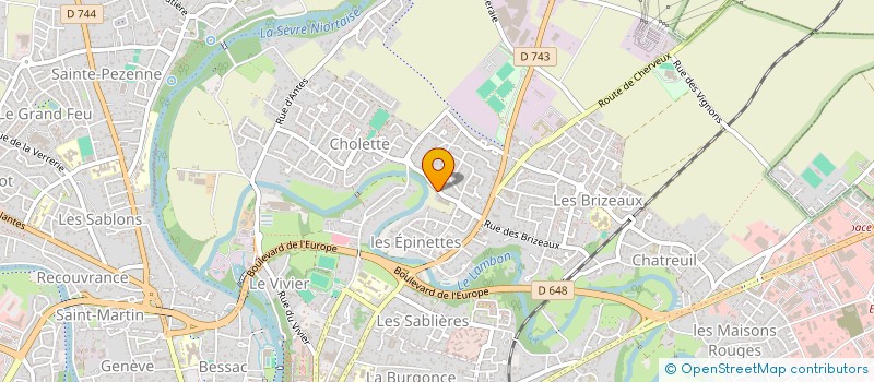 localisation de l'entreprise GILBERT FLEURS à NIORT
