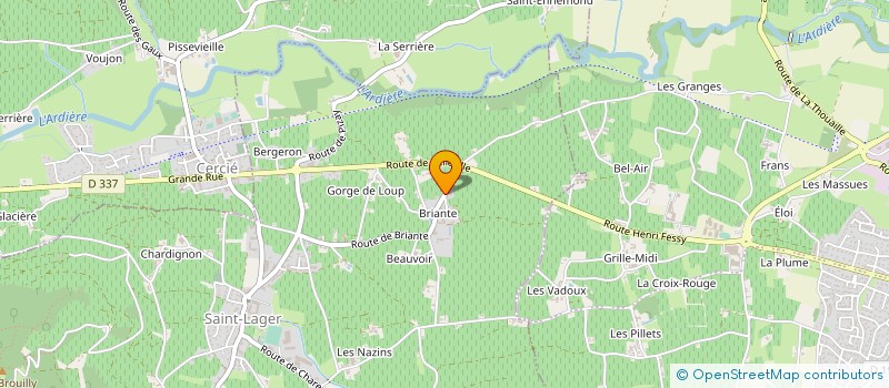 localisation de l'entreprise GILBERT LABUSSIERE  SAINT-LAGER