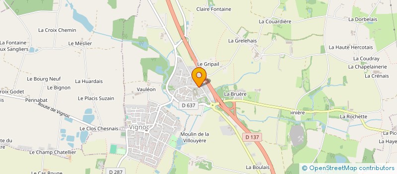 localisation de l'entreprise GILBERT / LE PENNEC  VIGNOC