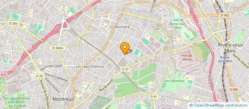 localisation de l'entreprise GILBERT PRESS à MONTREUIL