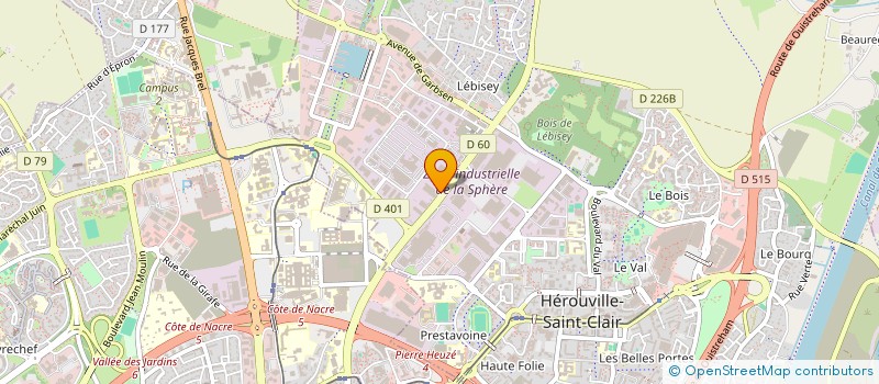 localisation de l'entreprise GILBERT PRODUCTION FALAISE  HEROUVILLE-SAINT-CLAIR