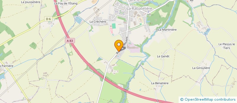 localisation de l'entreprise GILBERT TRAVAUX à LA RABATELIERE