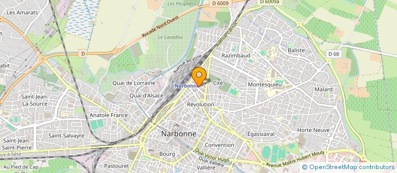 localisation de l'entreprise GILBIN BOULANGERIE DE LA GARE à NARBONNE