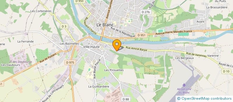 localisation de l'entreprise GILLARD FRERES à LE BLANC