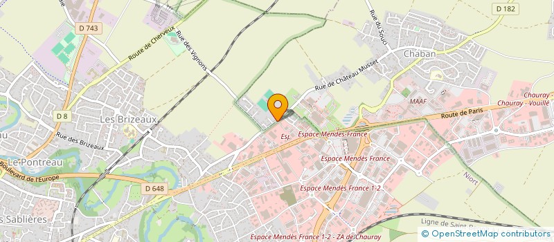 localisation de l'entreprise GILLES COURREE à NIORT