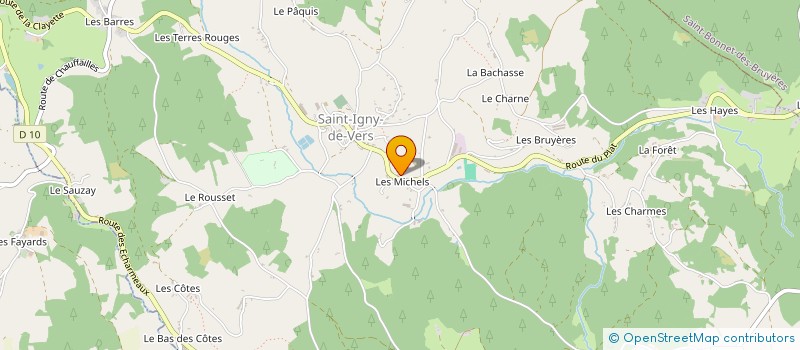 localisation de l'entreprise GILLES DUPASQUIER SARL à SAINT IGNY DE VERS