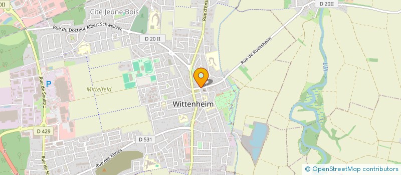 localisation de l'entreprise GILLES-HICKEY  WITTENHEIM