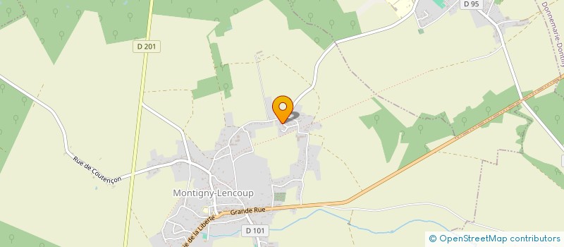 localisation de l'entreprise GILLES PAILLET SARL  MONTIGNY-LENCOUP