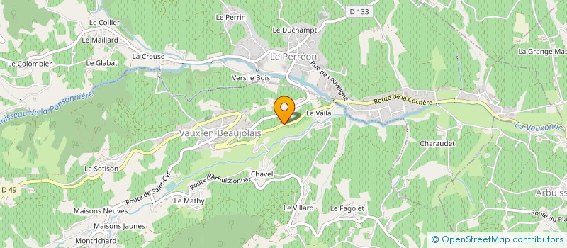 localisation de l'entreprise GILLES PARAT  VAUX-EN-BEAUJOLAIS