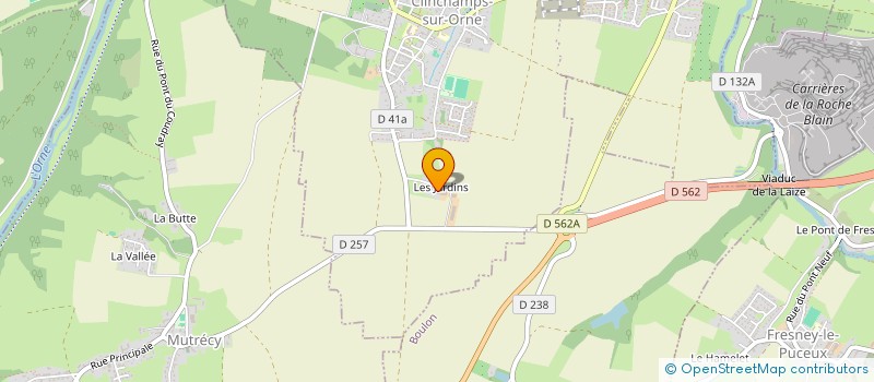 localisation de l'entreprise GILLES-VOIVENEL  LAIZE-CLINCHAMPS